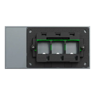 Clipsal Solis T 3 Gang Grid Plate With Cover Frame Platinum - Image 3