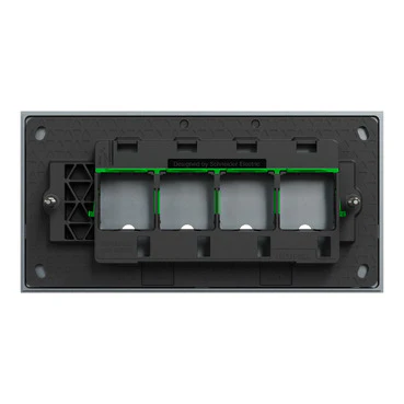 Clipsal Solis T 4 Gang Grid Plate With Cover Frame Platinum - Image 3