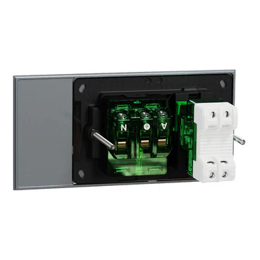 Clipsal Solis ZigBee, Wiser Connected Horizontal Double Powerpoint Platinum - Image 2