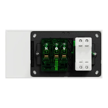 Clipsal Solis ZigBee, Wiser Connected Horizontal Double Powerpoint White Ceramic - Image 2