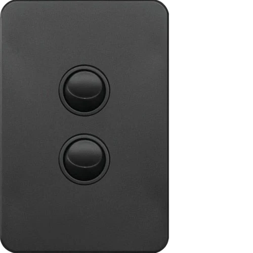 Hager Silhouette 2 Gang Complete Switch, Available in 3 Colours - Image 3
