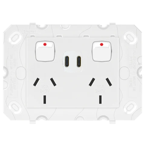 Legrand Arteor Double Powerpoint With USB C+C Charger, Available in 2 Finishes - Image 2