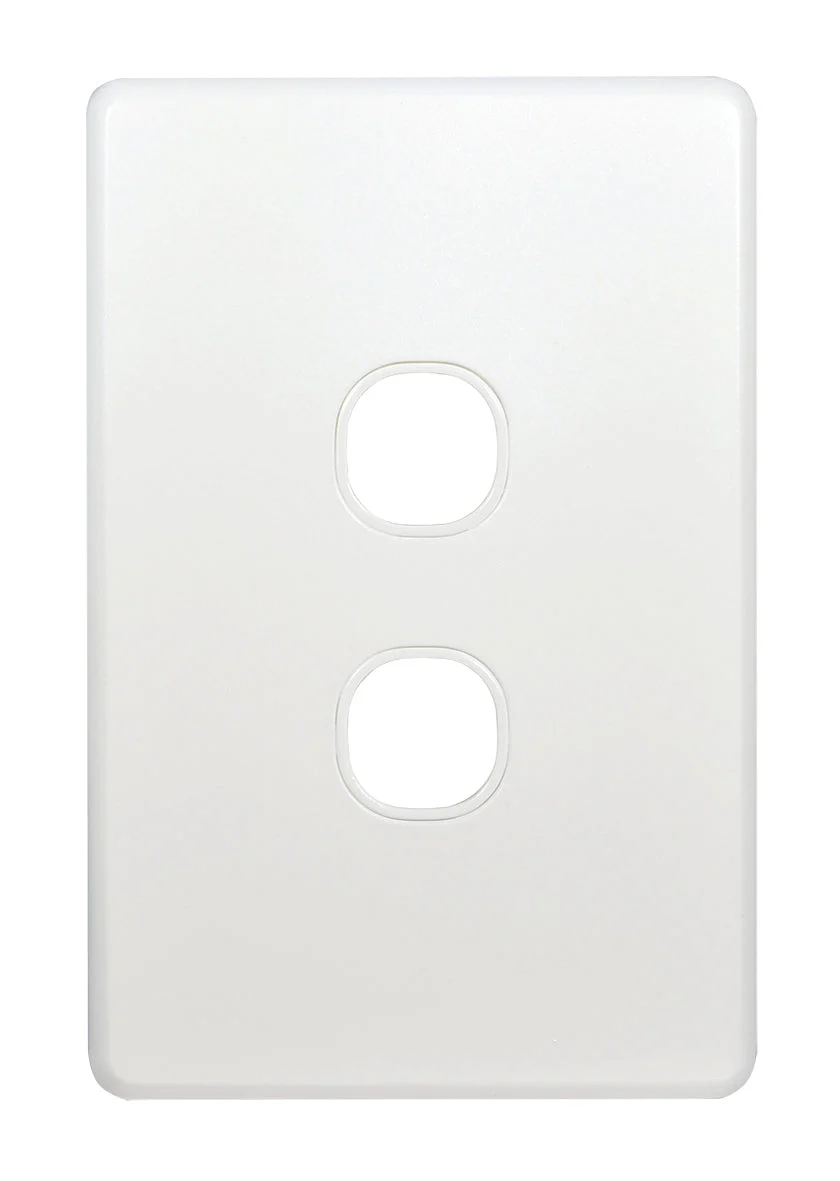 Flat Cat Slimline 2 Gang Grid & Plate Assembly, Available in 4 Colours - Image 3