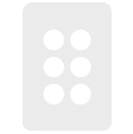 Hager Allure 6 Gang Grid & Plate Only, Available in 3 Colours - Image 2