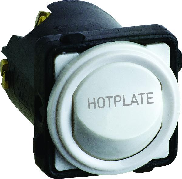 Legrand Excel Life 32a Switched Mechanism Marked HOTPLATE, Available in 2 Colours