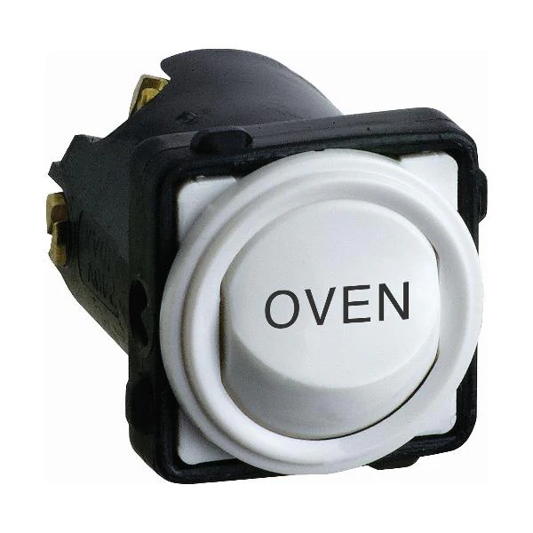 Legrand Excel Life 32a Switched Mechanism Marked OVEN, Available in 5 Colours