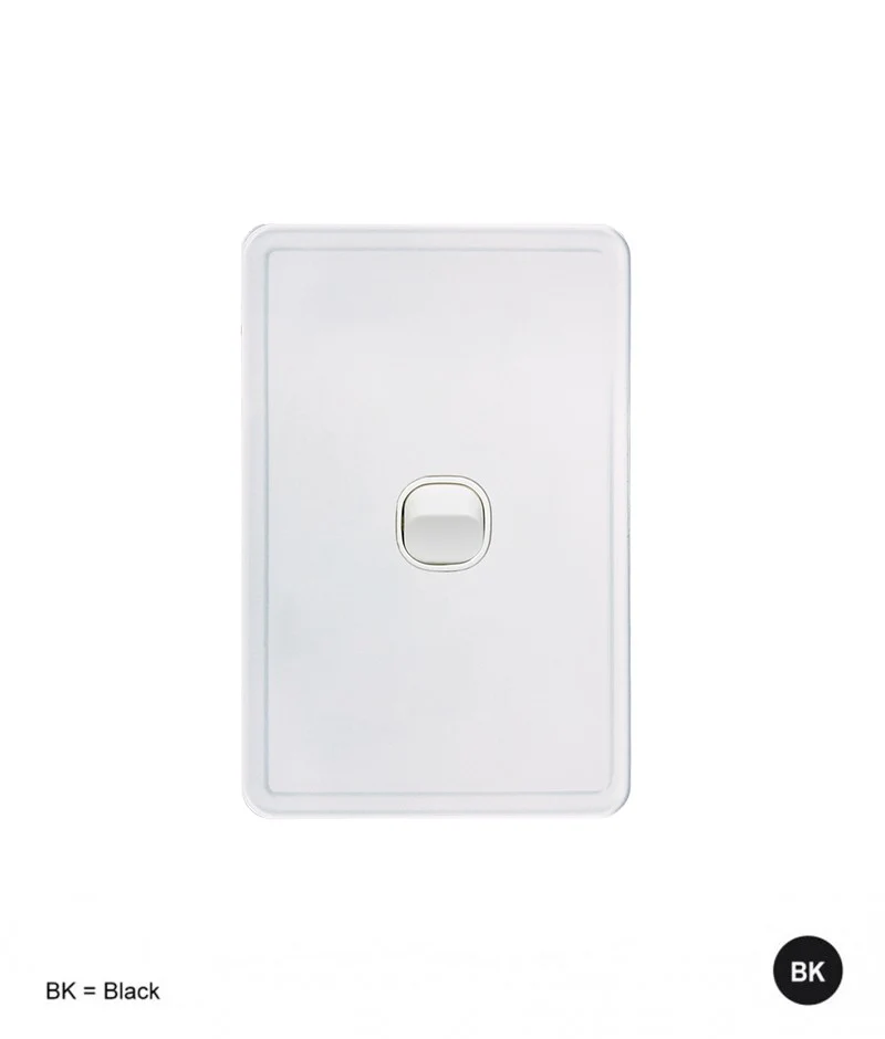Senoa Simple Vertical 1 Gang Switch, Available in 2 Colours