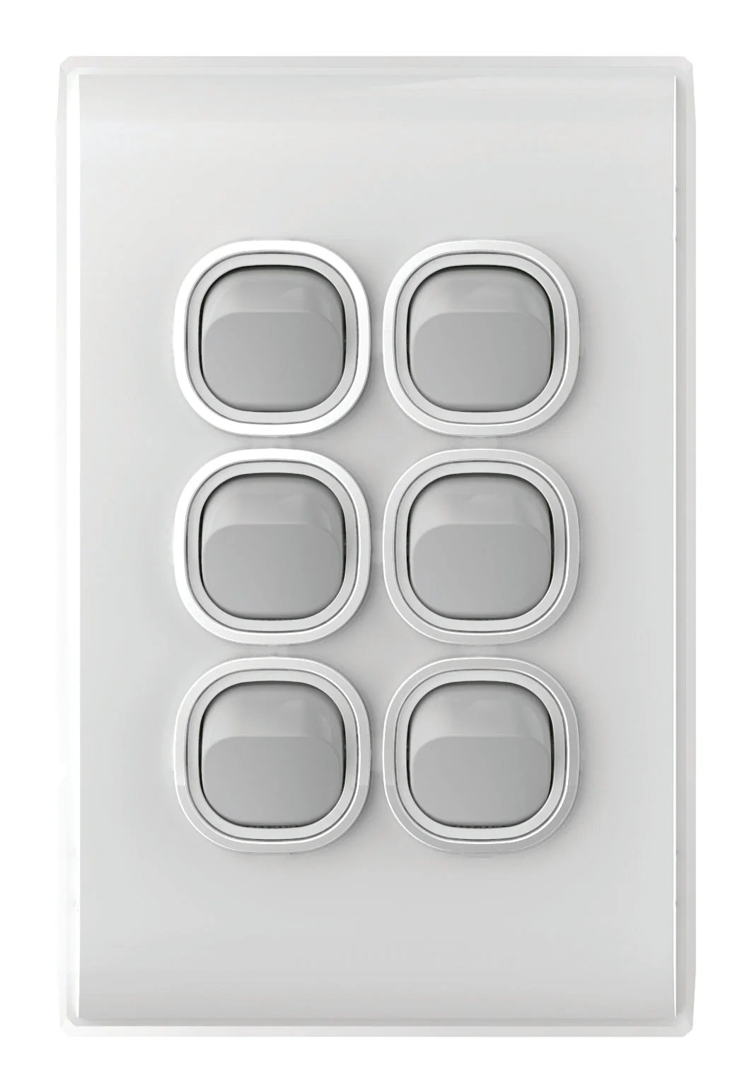Snow Leopard 6 Gang Vertical Switch, Available in 4 Colours - Image 2