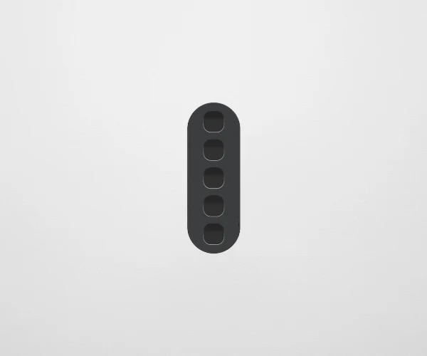 ZETR 13 Flush 5 Gang Switch Grid, Available in 2 Colours - Image 2